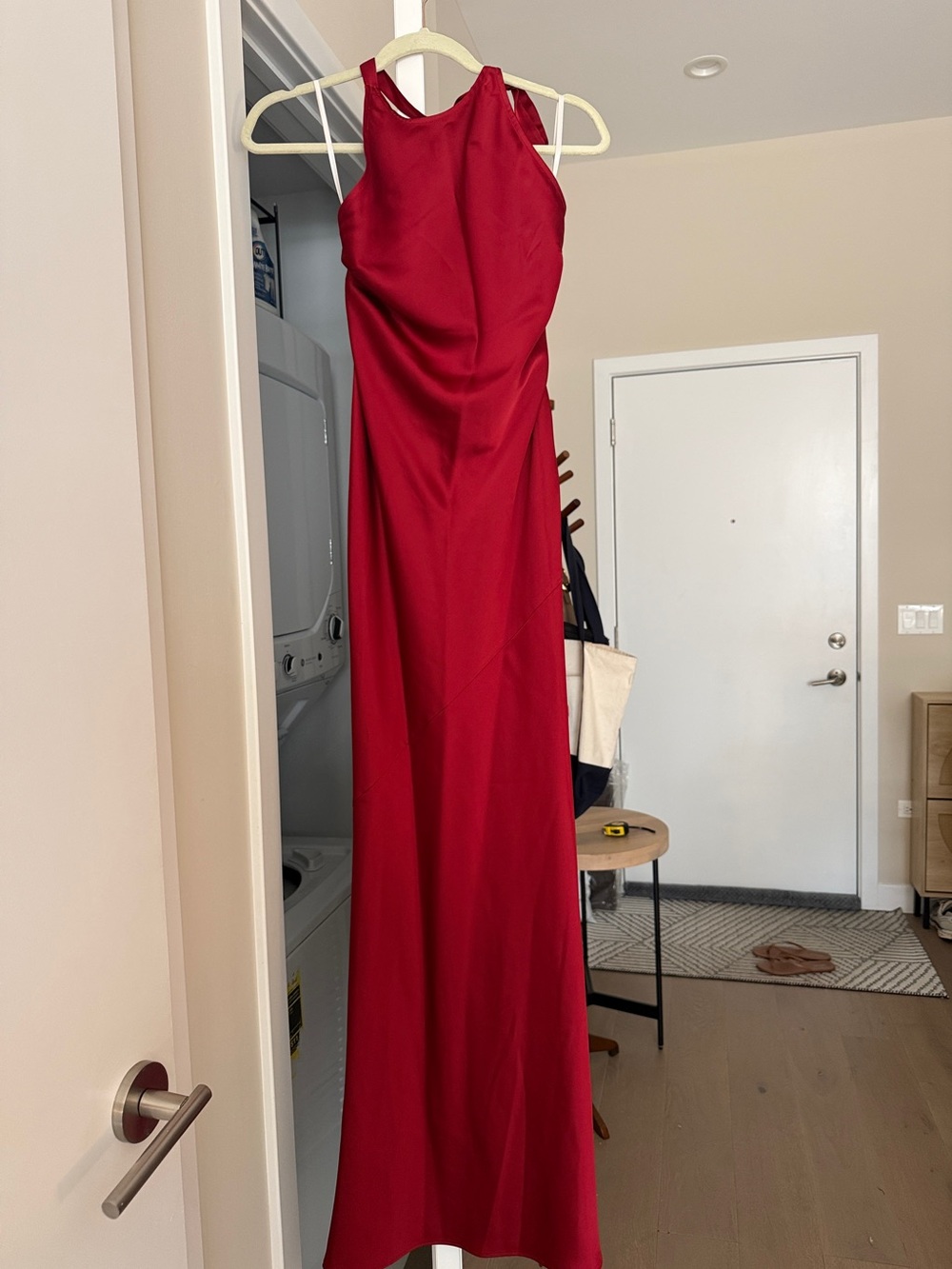 Red Halter Maxi Dress